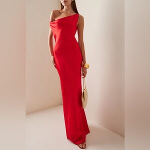 ❤️‍🔥STAUD Ashanti draped satin maxi dress size M NWT